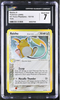 Raichu (HOLO) : 15/110 EX HOLON PHANTOMS - CERTIFIED GUARANTY COMPANY Graded Card - 7 NEAR MINT