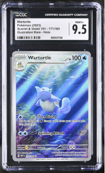 Wartortle (ILLUSTRATION RARE) : 171/165 151 - CERTIFIED GUARANTY COMPANY Graded Card - 9.5 MINT+