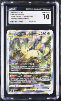 Leafeon VSTAR (GALARIAN GALLERY) : GG35/GG70 CROWN ZENITH - CERTIFIED GUARANTY COMPANY Graded Card - 10 GEM MiNT