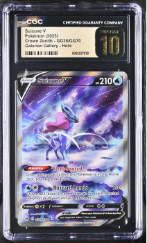 Suicune V (GALARIAN GALLERY) : GG38/GG70 CROWN ZENITH - CERTIFIED GUARANTY COMPANY Graded Card - 10 PRISTINE