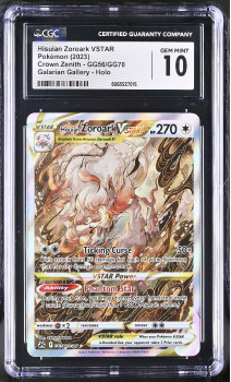 Hisuian Zoroark VSTAR (GALARIAN GALLERY) : GG56/GG70 CROWN ZENITH - CERTIFIED GUARANTY COMPANY Graded Card - 10 GEM MiNT