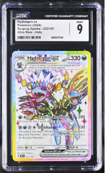 Hydreigon EX (ULTRA RARE) : 223/191 SURGING SPARKS - CERTIFIED GUARANTY COMPANY Graded Card - 9 MiNT