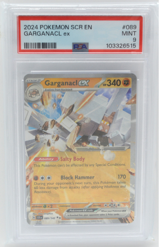 Garganacl EX (HOLO) : 089/142 STELLAR CROWN - PROFESSIONAL SPORTS AUTHENTICATOR Graded Card - 9 MINT Garganacl EX (HOLO) : 089/142 STELLAR CROWN - PROFESSIONAL SPORTS AUTHENTICATOR Graded Card - 9 MINT