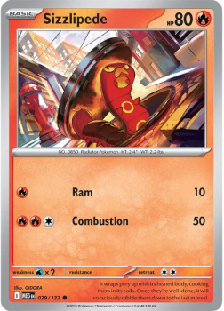 Sizzlipede single card from Pokemon