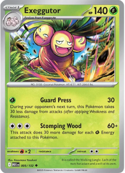 Exeggutor single card from Pokemon