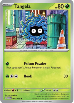 Tangela single card from Pokemon