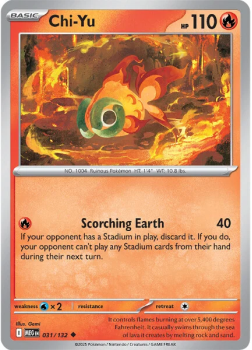 Chi-Yu single card from Pokemon