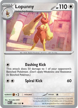 Lopunny single card from Pokemon