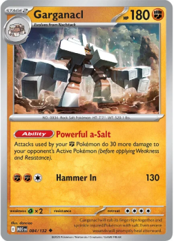 Garganacl single card from Pokemon