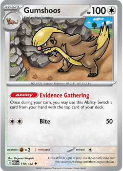 Gumshoos single card from Pokemon