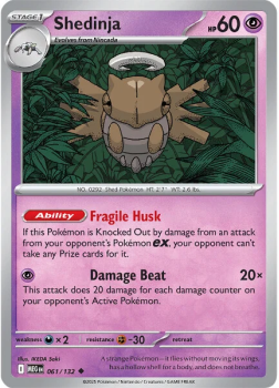 Shedinja single card from Pokemon