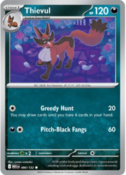 Thievul single card from Pokemon