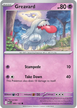Greavard single card from Pokemon