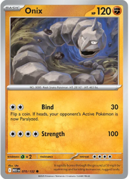 Onix single card from Pokemon