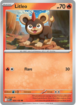 Litleo single card from Pokemon