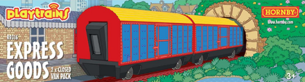 Hornby Playtrains Express Goods 2 x Closed Wagon Pack (R9316)