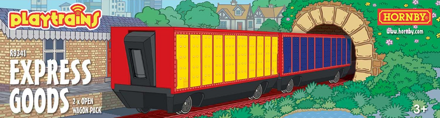Hornby Playtrains Express Goods 2 x Open Wagon Pack (R9341)