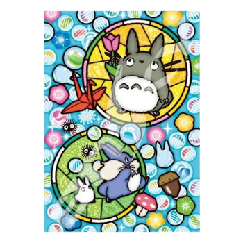 Stained Glass Puzzle 208P Totoro's Happiness - My Neighbor Totoro