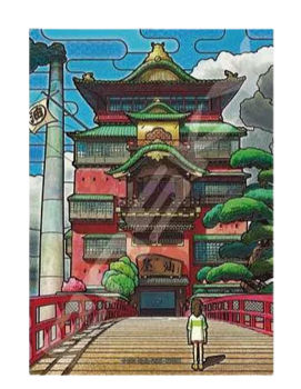 Stained Glass Puzzle 208P Aburaya - Spirited Away