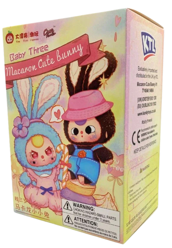 Baby Three Macaron Cute Bunny Mystery Plush