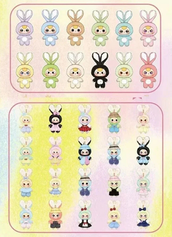 Baby Three Macaron Cute Bunny Mystery Plush - Image 5