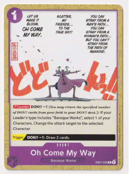Oh Come My Way single card from One Piece Trading Card Game