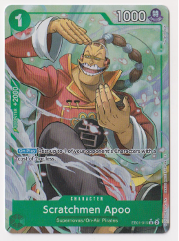 Scratchmen Apoo single card from One Piece Trading Card Game