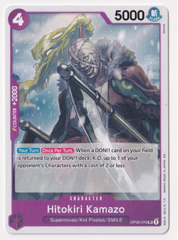 Hitokiri Kamazo single card from One Piece Trading Card Game