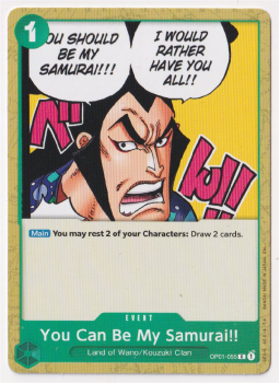 You Can Be My Samurai!! single card from One Piece Trading Card Game