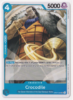 Crocodile single card from One Piece Trading Card Game