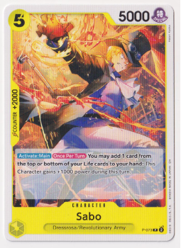 Sabo single card from One Piece Trading Card Game