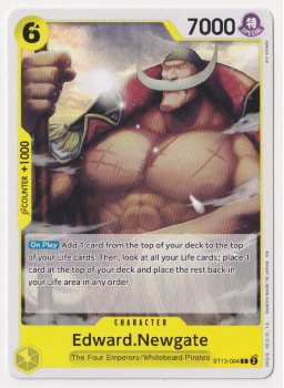 Edward.Newgate single card from One Piece Trading Card Game