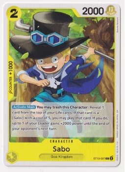 Sabo single card from One Piece Trading Card Game