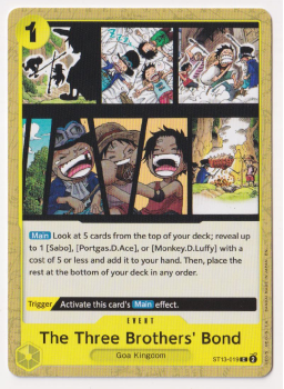 The Three Brothersâ Bond single card from One Piece Trading Card Game