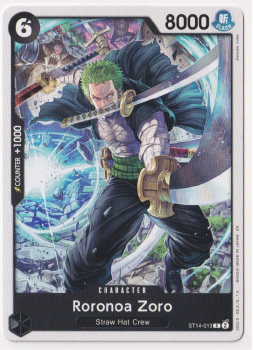 Roronoa Zoro single card from One Piece Trading Card Game