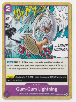 Gum-Gum Lightning single card from One Piece Trading Card Game