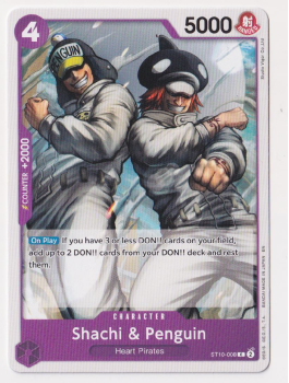 Shachi & Penguin single card from One Piece Trading Card Game