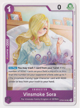 Vinsmoke Sora single card from One Piece Trading Card Game