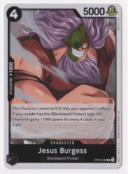 Jesus Burgess single card from One Piece Trading Card Game