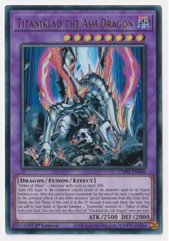Titaniklad the Ash Dragon (Ultra Rare) single card from Yu-Gi-Oh!