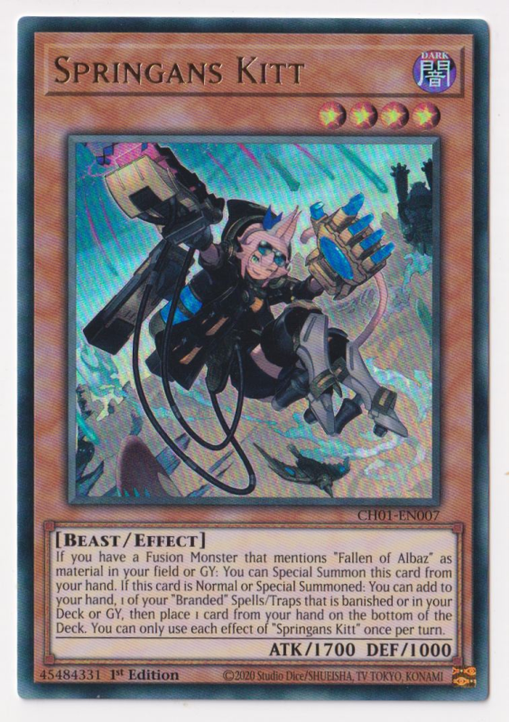 Springans Spell Card Springans Kitt (Ultra Rare) : CH01-EN007 - Yu-Gi-Oh! Single Card