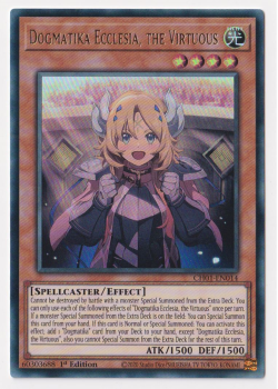 Dogmatika Ecclesia, the Virtuous (Ultra Rare) single card from Yu-Gi-Oh!