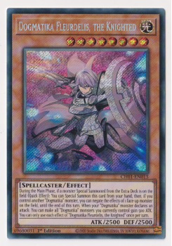 Dogmatika Fleurdelis, the Knighted (Secret Rare) single card from Yu-Gi-Oh!