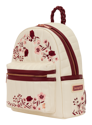 Loungefly - Cream & Red Floral Mid Sized Backpack - Image 2