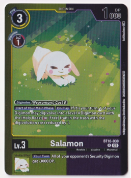 Salamon (PARALLEL RARE) single card from Digimon