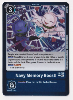 Navy Memory Boost! single card from Digimon
