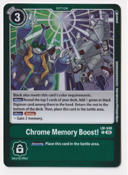 Chrome Memory Boost! single card from Digimon