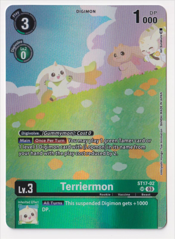 Terriermon (PARALLEL RARE) : ST17-02 LIMITED CARD PACK BILLION BULLET - Digimon Card Game Single Card Terriermon (PARALLEL RARE) : ST17-02 LIMITED CARD PACK BILLION BULLET - Digimon Card Game Single Card