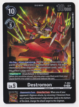 Destromon (PARALLEL RARE) single card from Digimon