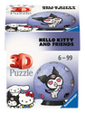 Hello kitty Kuromi 3D Puzzle 54pc